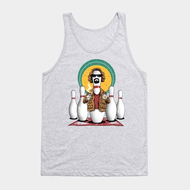 The Pin Lebowski Tank Top by Vincent Trinidad Art